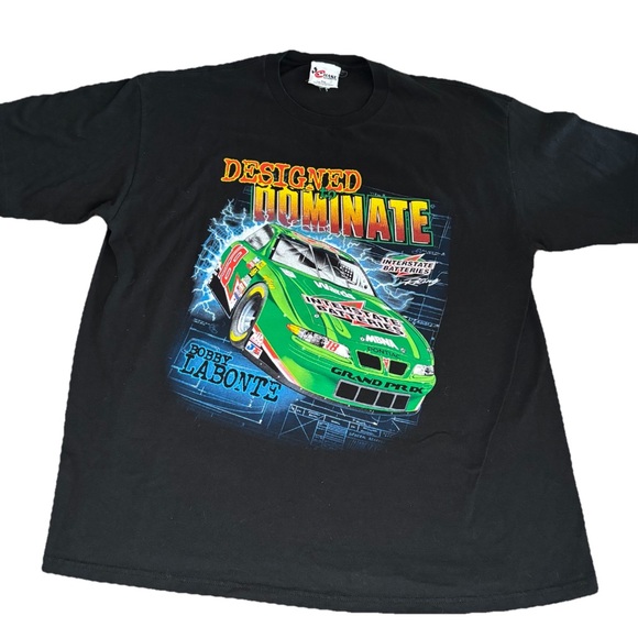 Vintage NASCAR 90s Bobby Labonte #18 Chase T-Shirt Designed To Dominate - Picture 1 of 11